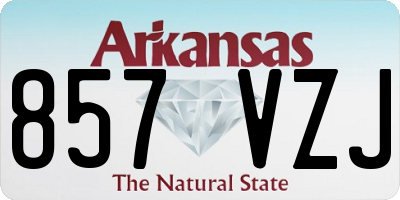 AR license plate 857VZJ