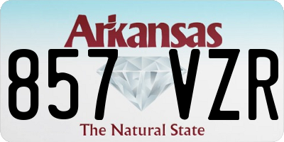 AR license plate 857VZR