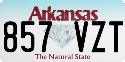 AR license plate 857VZT