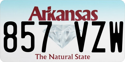 AR license plate 857VZW