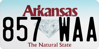 AR license plate 857WAA