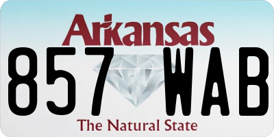 AR license plate 857WAB