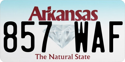 AR license plate 857WAF