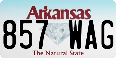 AR license plate 857WAG