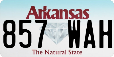 AR license plate 857WAH