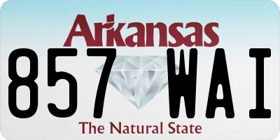 AR license plate 857WAI