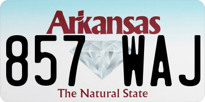 AR license plate 857WAJ