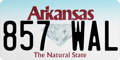 AR license plate 857WAL