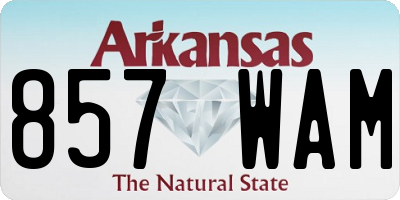 AR license plate 857WAM