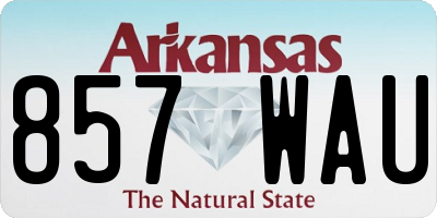 AR license plate 857WAU