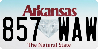 AR license plate 857WAW