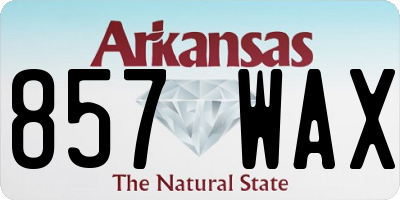 AR license plate 857WAX