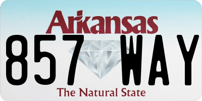 AR license plate 857WAY
