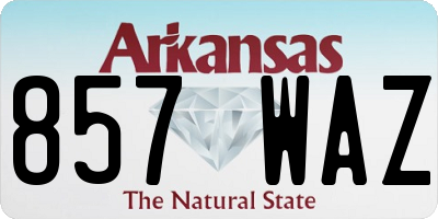 AR license plate 857WAZ