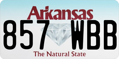 AR license plate 857WBB