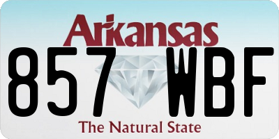 AR license plate 857WBF