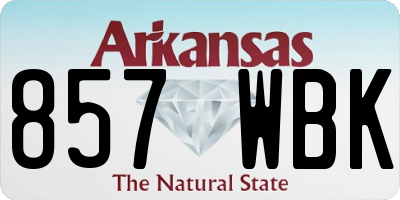 AR license plate 857WBK