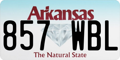 AR license plate 857WBL