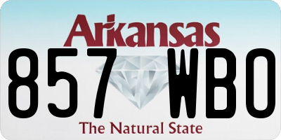 AR license plate 857WBO