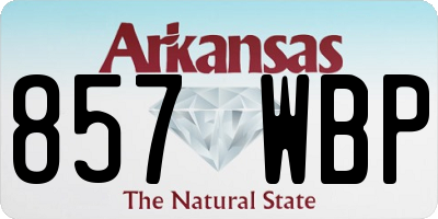 AR license plate 857WBP