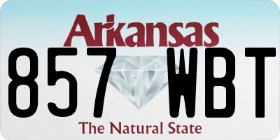 AR license plate 857WBT