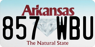 AR license plate 857WBU