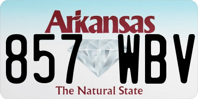 AR license plate 857WBV
