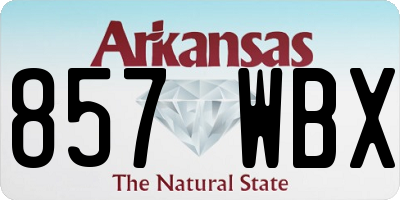 AR license plate 857WBX