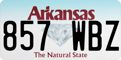 AR license plate 857WBZ