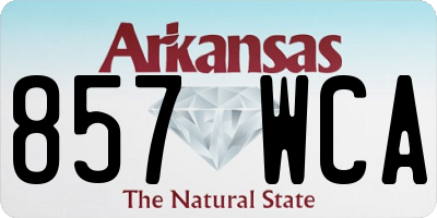 AR license plate 857WCA