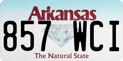 AR license plate 857WCI