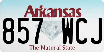 AR license plate 857WCJ