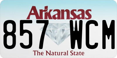 AR license plate 857WCM