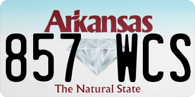 AR license plate 857WCS