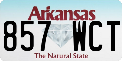 AR license plate 857WCT