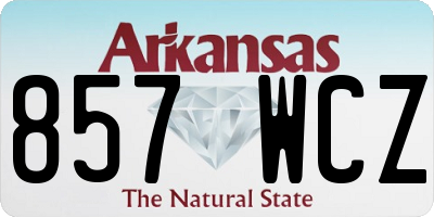 AR license plate 857WCZ