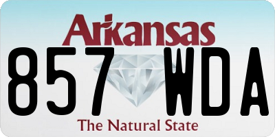 AR license plate 857WDA