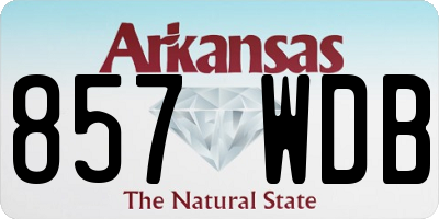 AR license plate 857WDB