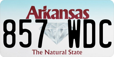 AR license plate 857WDC