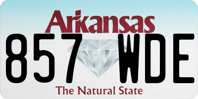 AR license plate 857WDE