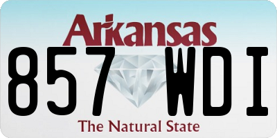 AR license plate 857WDI