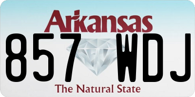 AR license plate 857WDJ