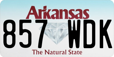 AR license plate 857WDK