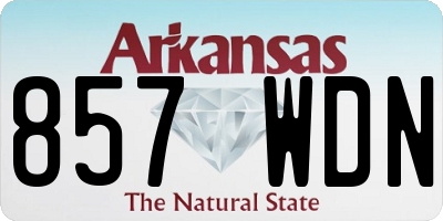 AR license plate 857WDN