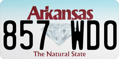 AR license plate 857WDO