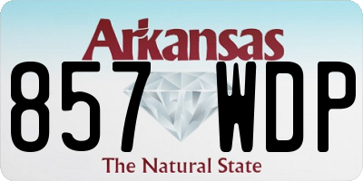 AR license plate 857WDP