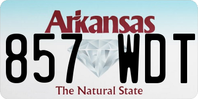 AR license plate 857WDT