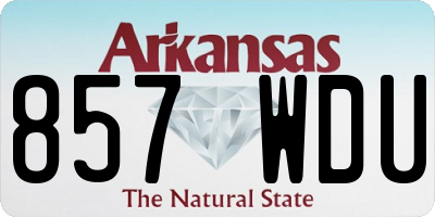 AR license plate 857WDU