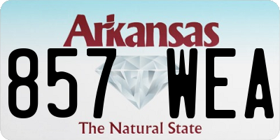 AR license plate 857WEA