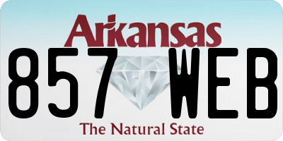 AR license plate 857WEB